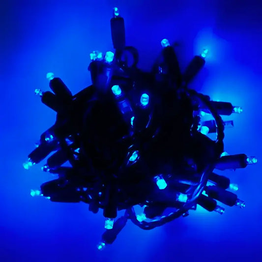 70 5mm Blue DreamSpark Slow Fade LED Christmas Lights 4’’ Spacing - Christmas Lights