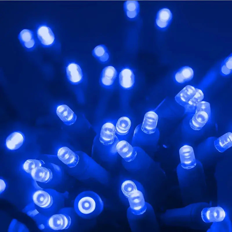 70 5mm Blue LED Christmas Lights 4’’ Spacing - Christmas Lights