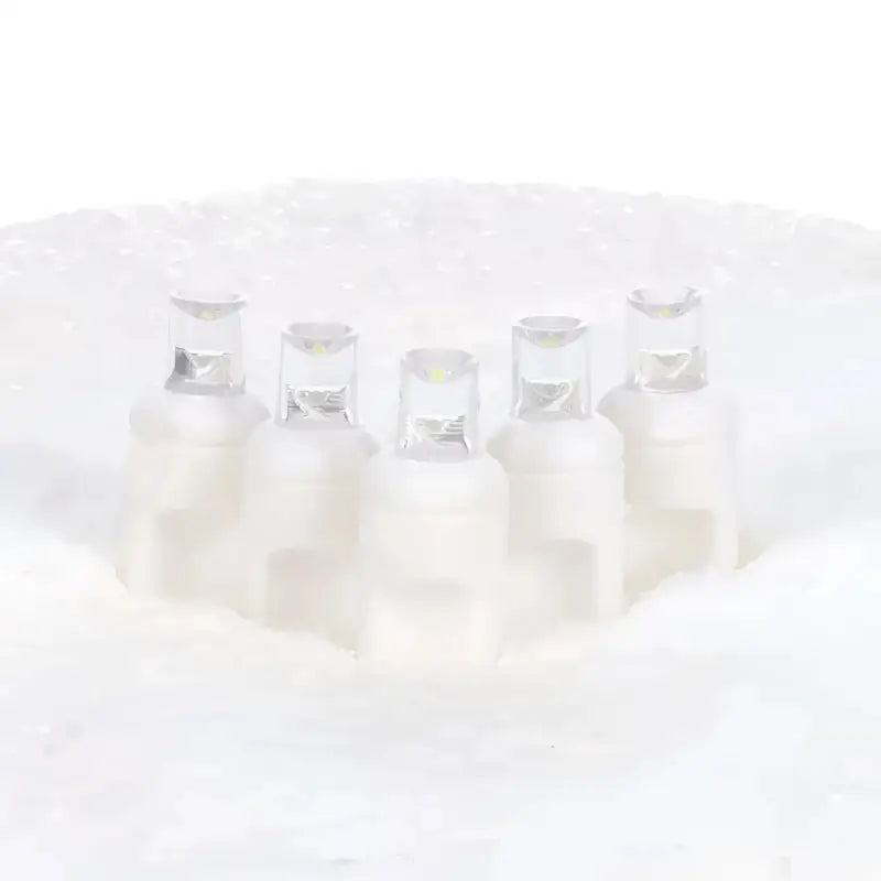 70 5mm Cool White LED Christmas Lights 4’’ Spacing White Wire - Christmas Lights