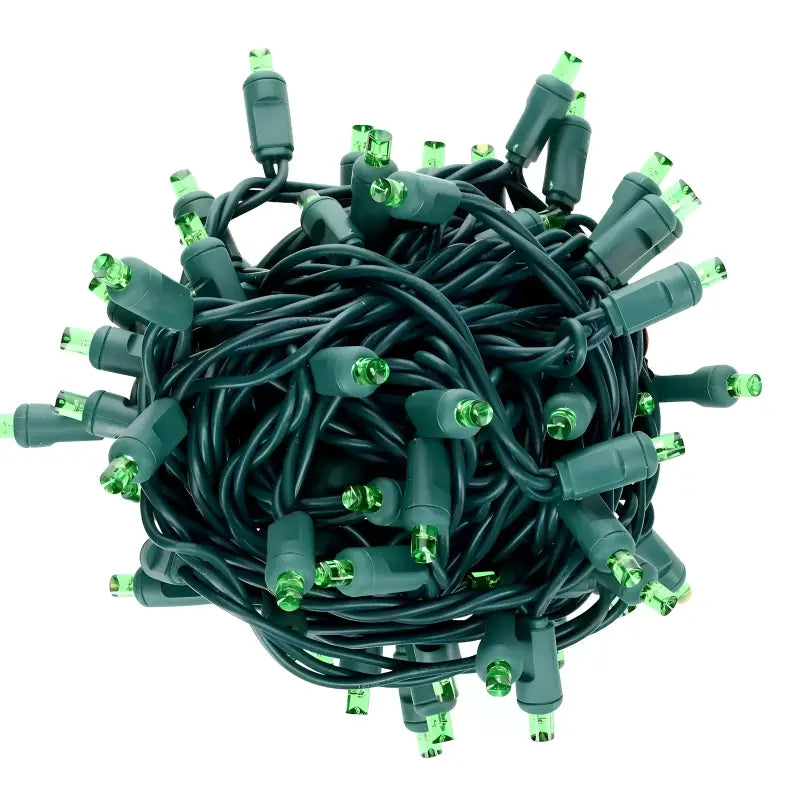70 5mm Green DreamSpark Slow Fade LED Christmas Lights 4’’ Spacing - Christmas Lights