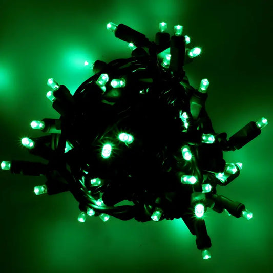 70 5mm Green DreamSpark Slow Fade LED Christmas Lights 4’’ Spacing - Christmas Lights