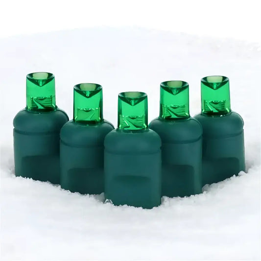 70 5mm Green LED Christmas Lights 4’’ Spacing - Christmas Lights