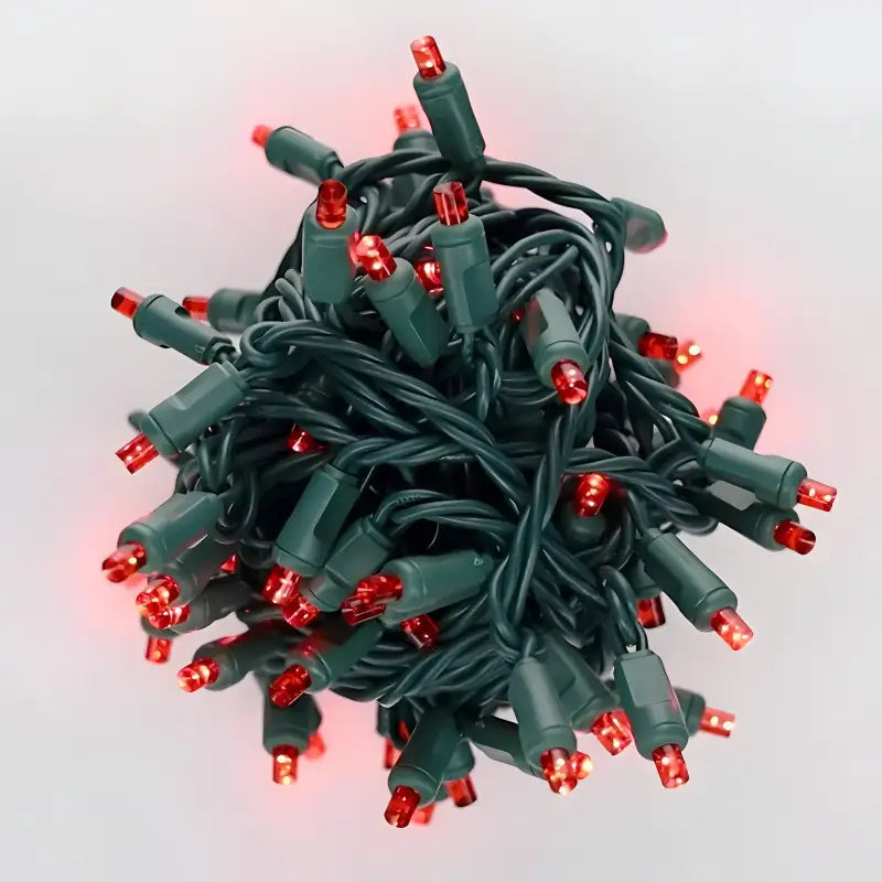 70 5mm Red DreamSpark Slow Fade LED Christmas Lights 4’’ Spacing - Christmas Lights