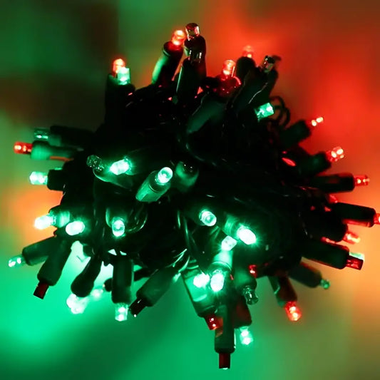 70 5mm Red Green DreamSpark Slow Fade LED Christmas Lights 4’’ Spacing - Christmas Lights