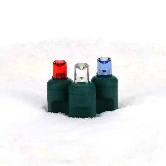 70 5mm Red White Blue LED Christmas Lights 4’’ Spacing - Christmas Lights