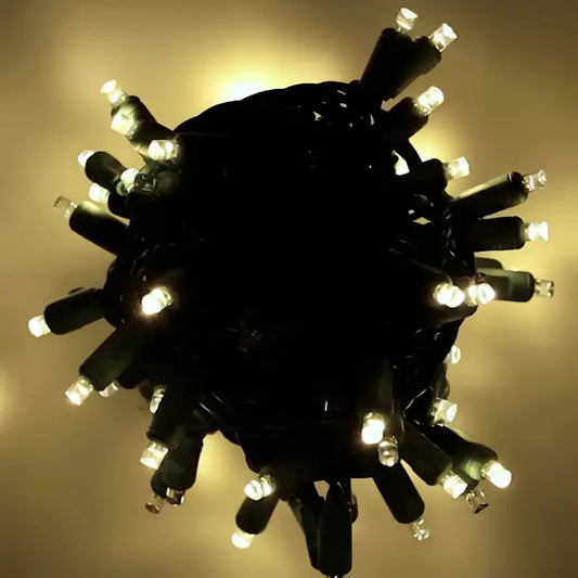 70 5mm Warm White DreamSpark Slow Fade LED Christmas Lights 4’’ Spacing - Christmas Lights