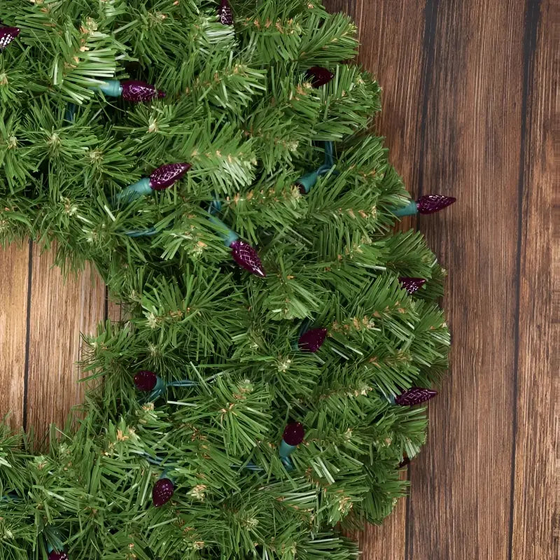 70 C6 Purple LED Christmas Lights 4’’ Spacing - Christmas Lights