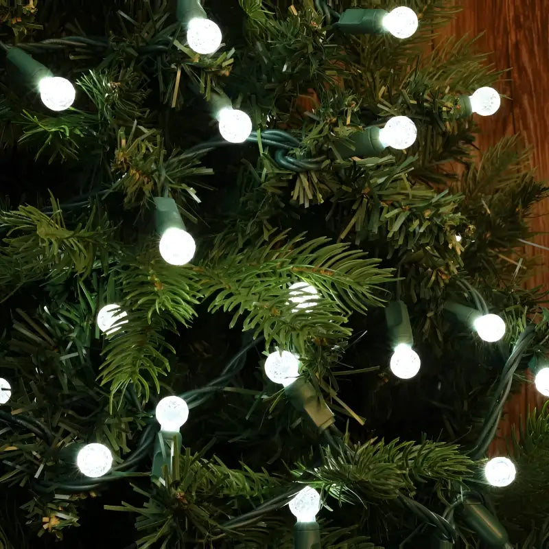70 G12 Cool White LED Christmas Lights 4’’ Spacing - Christmas Lights