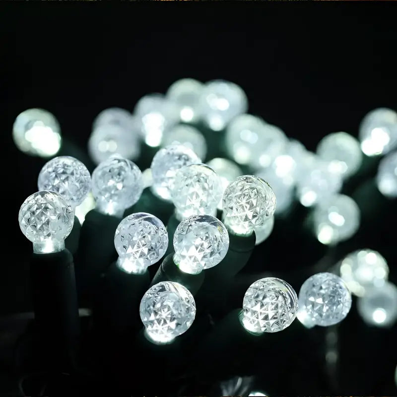 70 G12 Cool White LED Christmas Lights 4’’ Spacing - Christmas Lights