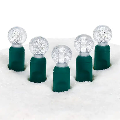 70 G12 Cool White LED Christmas Lights 4’’ Spacing - Christmas Lights