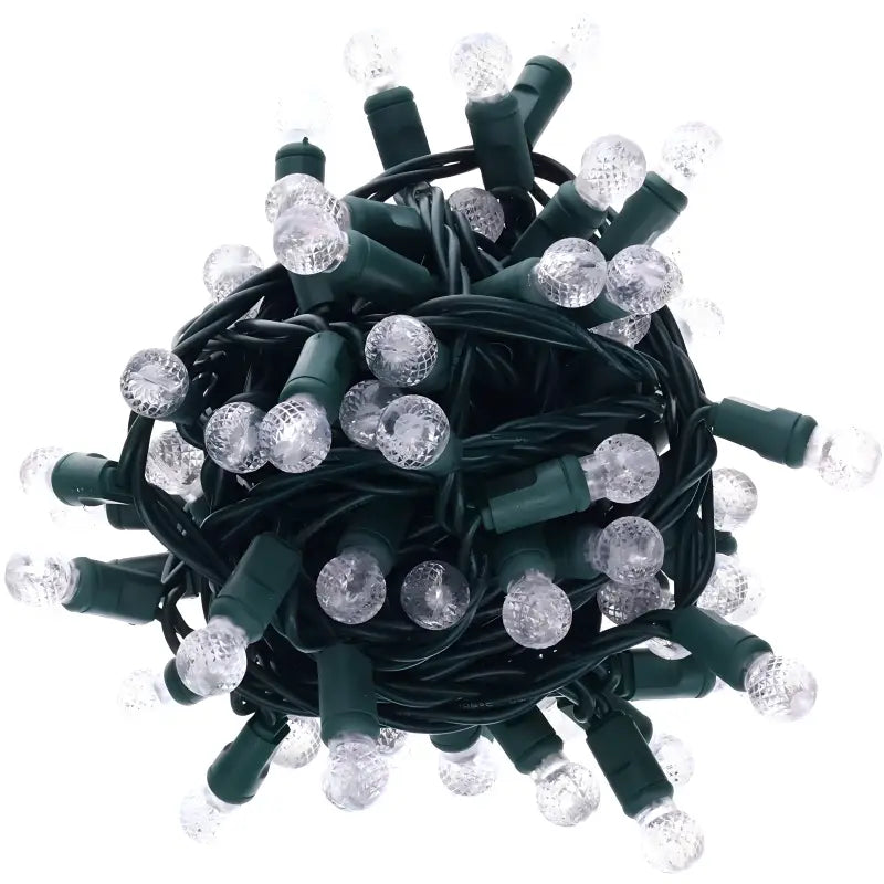 70 G12 Cool White LED Christmas Lights 4’’ Spacing - Christmas Lights