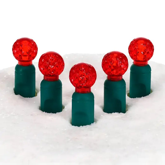 70 G12 Red LED Christmas Lights 4’’ Spacing - Christmas Lights