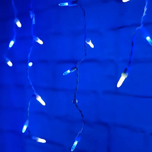 70 M5 Blue Cool White LED Icicle Lights - Christmas Lights