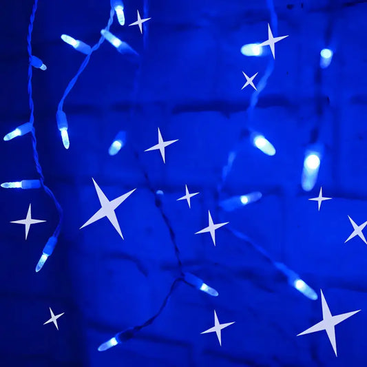 70 M5 Blue DreamSpark Slow Fade LED Icicle Lights - Christmas Lights
