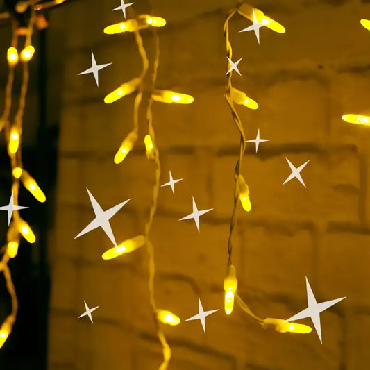 70 M5 Gold DreamSpark Slow Fade LED Icicle Lights - Christmas Lights