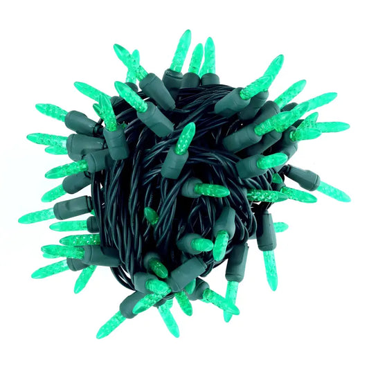 70 M5 Green LED Christmas Lights 4’’ Spacing - Christmas Lights