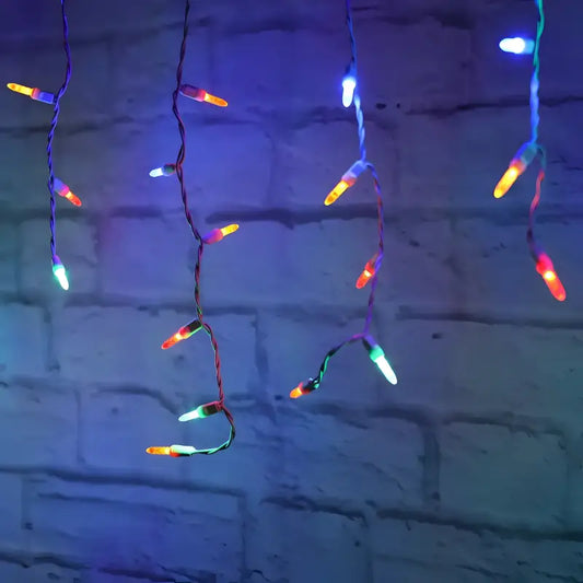 70 M5 Multicolor LED Icicle Lights - Christmas Lights