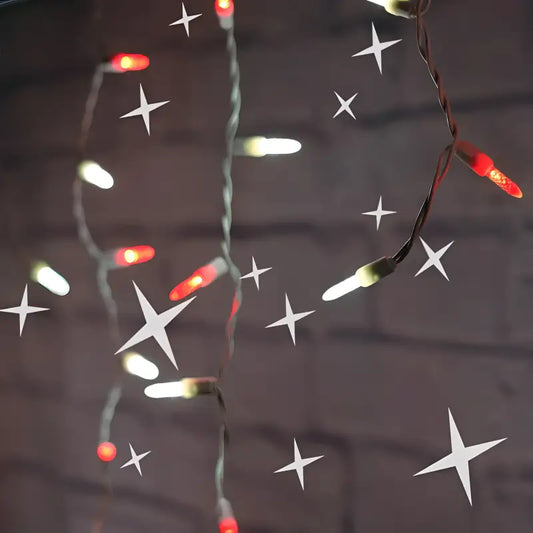 70 M5 Red Cool White DreamSpark Slow Fade LED Icicle Lights - Christmas Lights