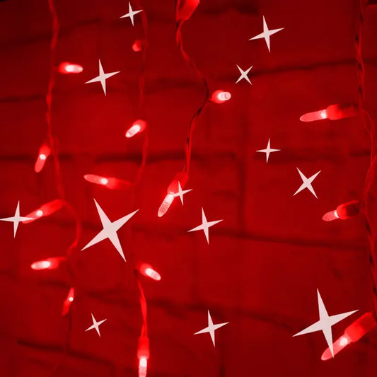 70 M5 Red DreamSpark Slow Fade LED Icicle Lights - Christmas Lights