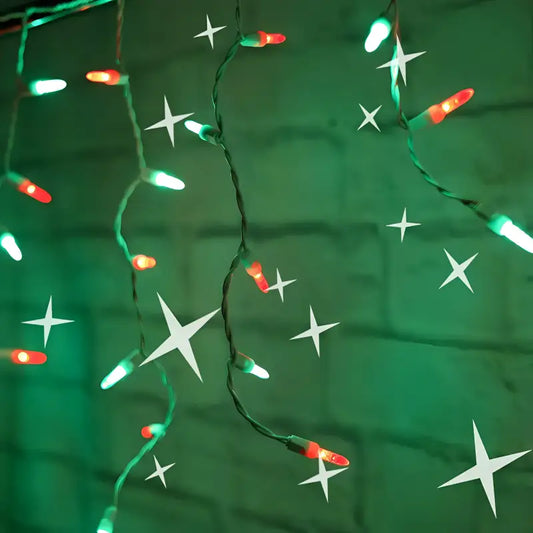 70 M5 Red Green DreamSpark Slow Fade LED Icicle Lights - Christmas Lights