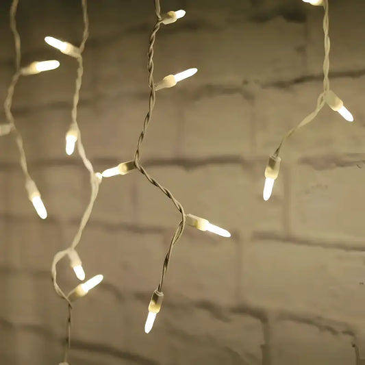 70 M5 Warm White LED Icicle Lights - Christmas Lights