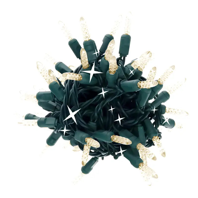 70 M5 Warm White Twinkle LED Christmas Lights 4’’ Spacing - Christmas Lights