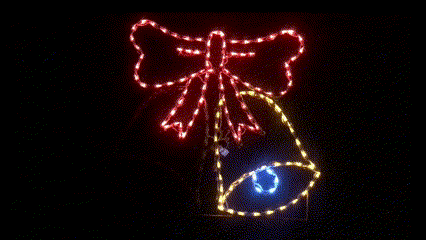 Bell With Ribbon Animated - Wireframes Displays and Yard Art