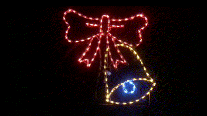 Bell With Ribbon Animated - Wireframes Displays and Yard Art