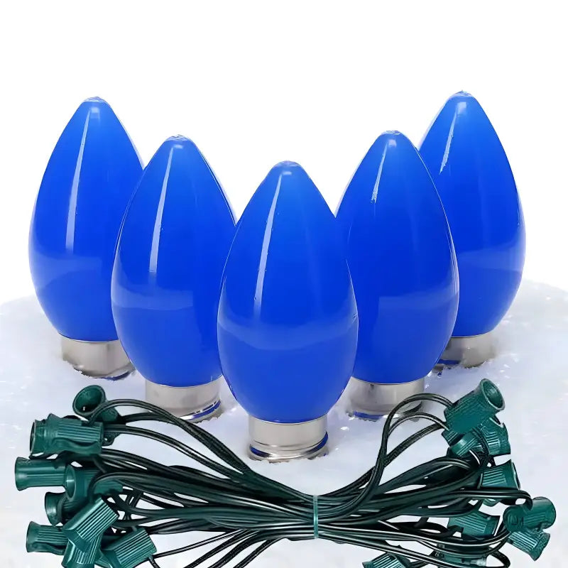 C7 Blue Smooth ProCore LED Christmas Light Bulb String Light Set 25 Lights 25’ - Christmas Lights