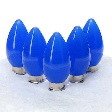 C7 Blue Smooth ProCore LED Christmas Light Bulbs - Christmas Lights