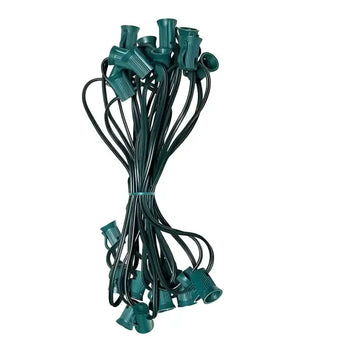C7 Christmas Light Stringer 25’ 12’’ Spacing Green Wire - Christmas Light Installation Accessories