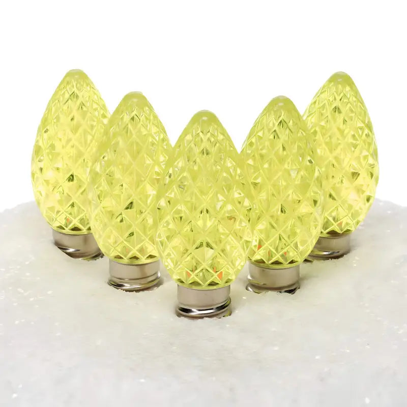 C7 Gold Faceted ProCore LED Christmas Light Bulbs - Christmas Lights