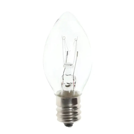C7 Incandescent Christmas Light Bulbs Clear Transparent Pack of 25 [CLOSEOUT] - Christmas Lights