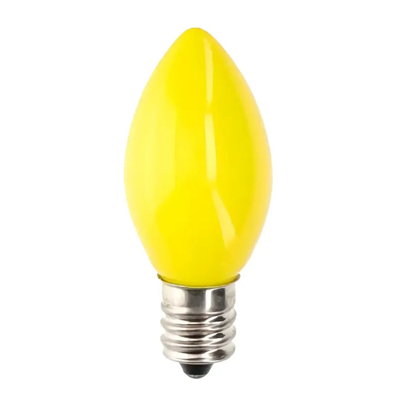 C7 Incandescent Christmas Light Bulbs Yellow Opaque Pack of 25 [CLOSEOUT] - Christmas Lights