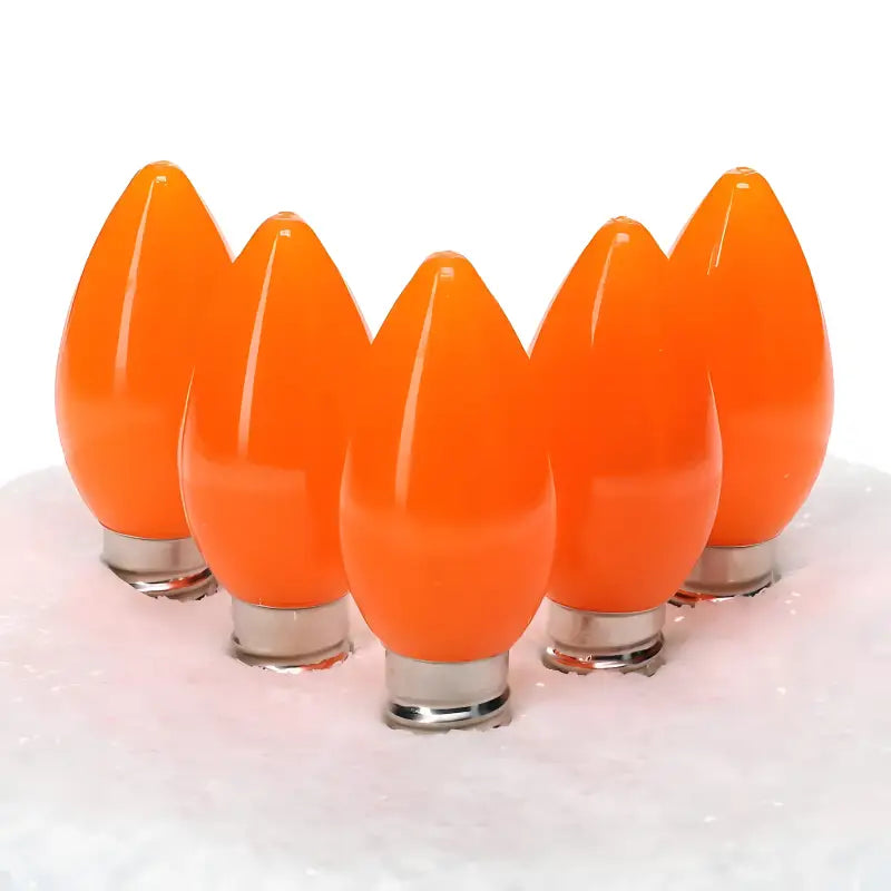 C7 Orange Smooth ProCore LED Christmas Light Bulbs - Christmas Lights