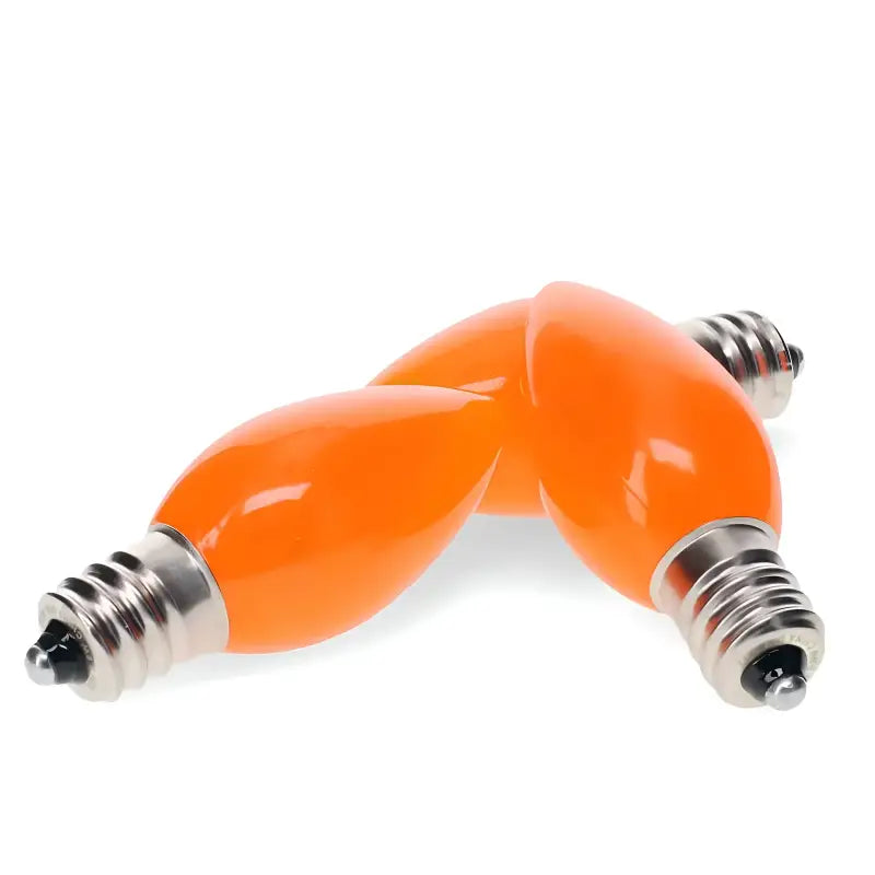C7 Orange Smooth ProCore LED Christmas Light Bulbs - Christmas Lights