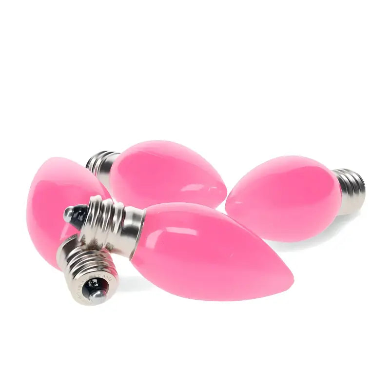 C7 Pink Smooth ProCore LED Christmas Light Bulbs - Christmas Lights