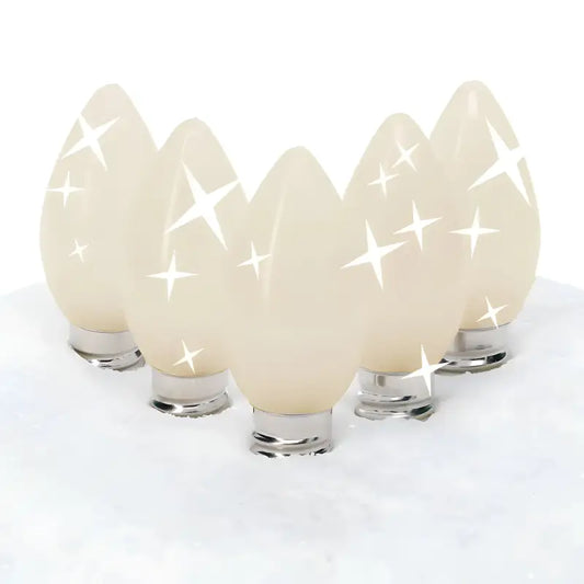 C7 Warm White Twinkle Smooth ProCore LED Christmas Light Bulbs - Christmas Lights