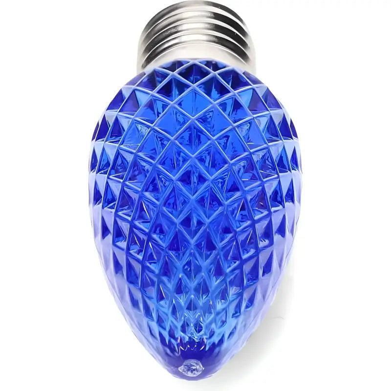 C9 Blue Faceted ProCore LED Christmas Light Bulbs - Christmas Lights