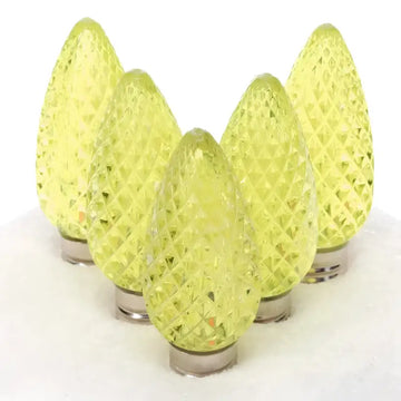 C9 Gold Faceted ProCore LED Christmas Light Bulbs - Christmas Lights