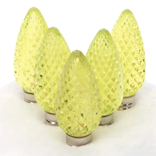 C9 Gold Faceted ProCore LED Christmas Light Bulbs - Christmas Lights