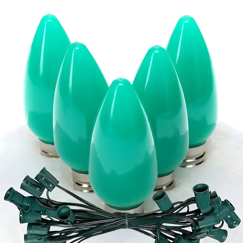 C9 Green Smooth ProCore LED Christmas Light Bulb String Light Set 25 Lights 25’ - Christmas Lights