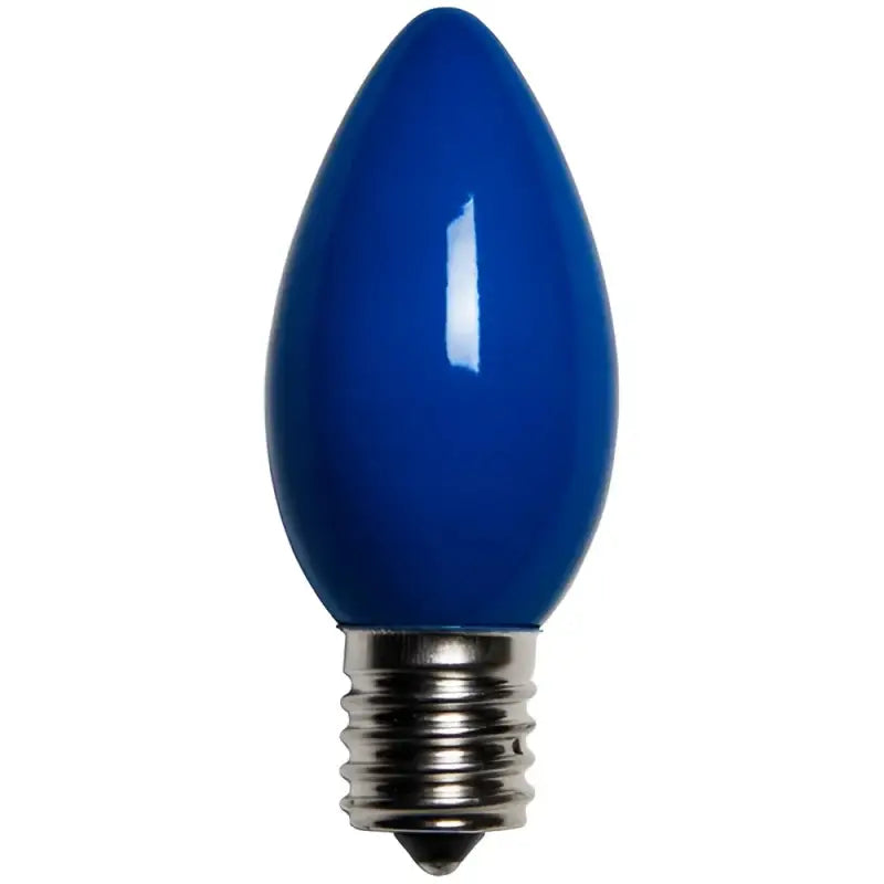 C9 Incandescent Christmas Light Bulbs Blue Opaque Pack of 25 - Christmas Lights