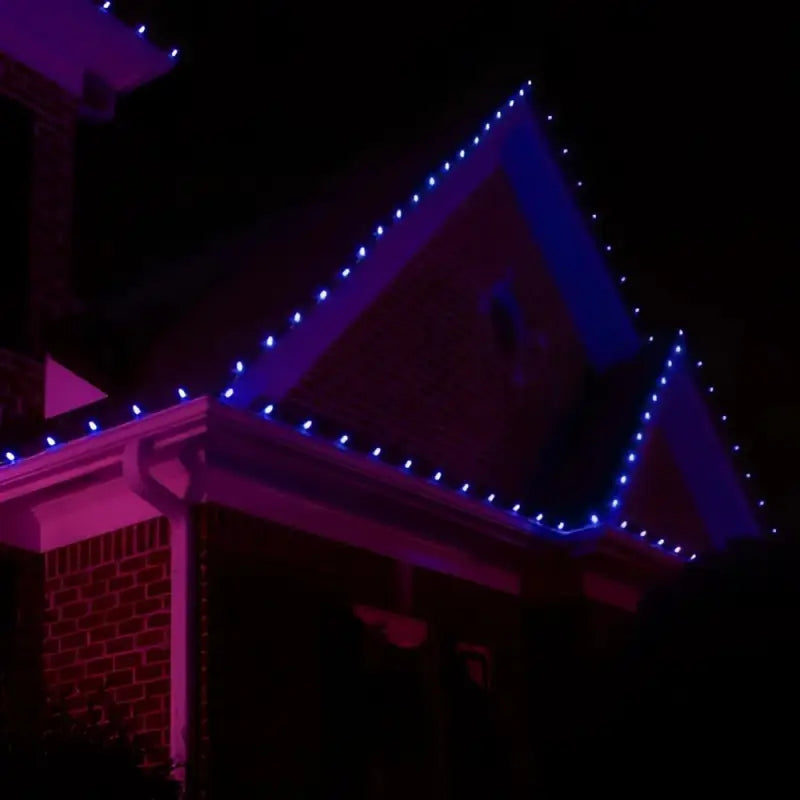 C9 Incandescent Christmas Light Bulbs Blue Transparent Pack of 25 - Christmas Lights