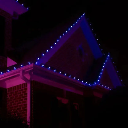 C9 Incandescent Christmas Light Bulbs Blue Transparent Pack of 25 - Christmas Lights