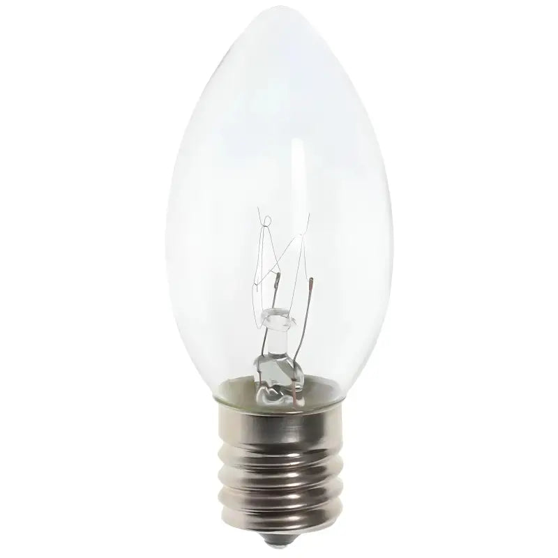 C9 Incandescent Christmas Light Bulbs Clear Transparent Pack of 25 [CLOSEOUT] - Christmas Lights