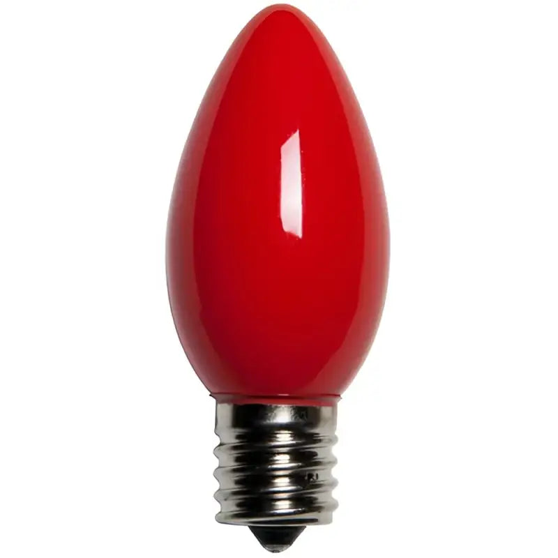C9 Incandescent Christmas Light Bulbs Red Opaque Pack of 25 - Christmas Lights