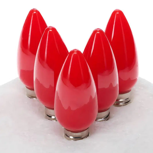 C9 Red Smooth ProCore LED Christmas Light Bulbs - Christmas Lights