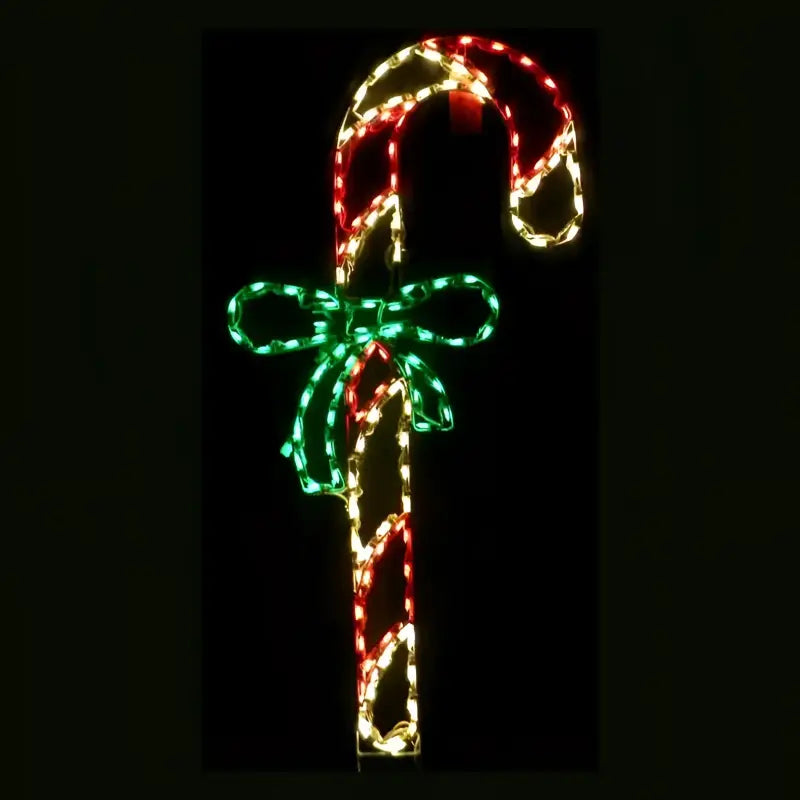 Candy Cane with Bow - Wireframes Displays and Yard Art