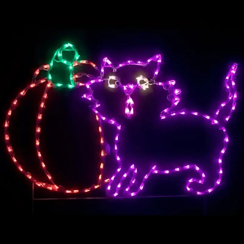 Cat With Pumpkin - Wireframes Displays and Yard Art